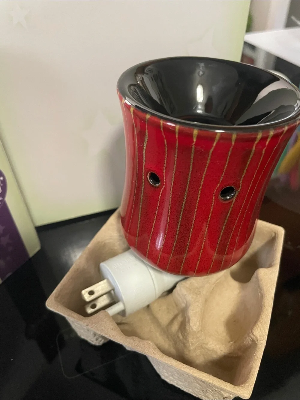 Scentsy Red and Gold Taro Plug-In Warmer